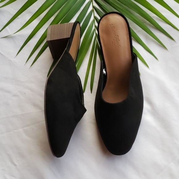 Women's Low Vamp Kitten Heeled Mules- black - Picture 3 of 6